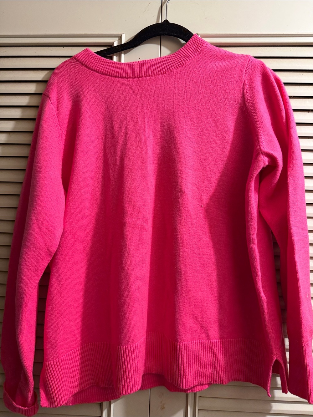 Bright Pink Crewneck Sweater — Classic Everyday Knit